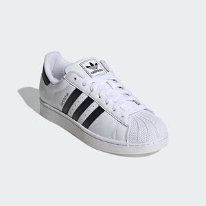 Adidas Superstar Bold Platform Shoes Women’s Sz 8 Casual Black White Gold BA7666